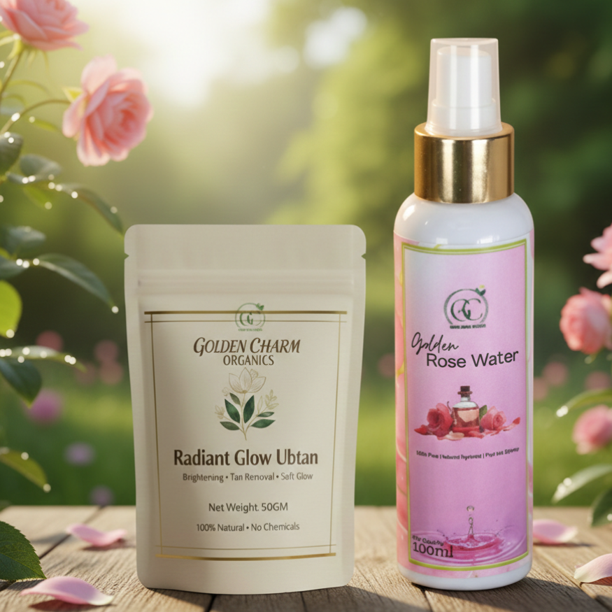 Pure Rose Water 100ml + 50g Ubtan Combo