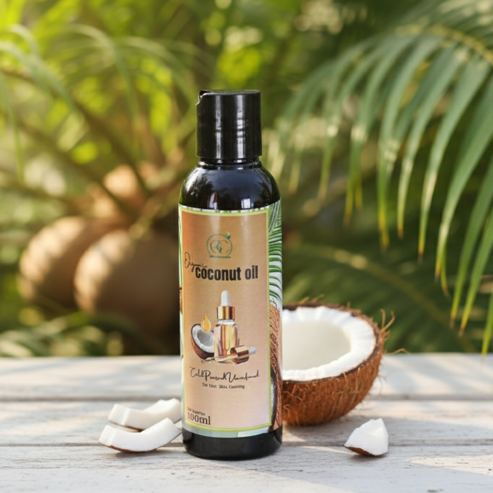 Pure Coconut Oil - Cold Pressed & Unrefined for Hair, Skin & Cooking