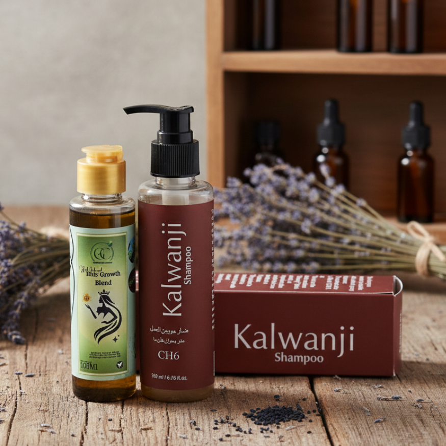 Natural Shampoo x Hair Oil Combo